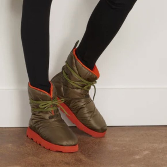 Piumestudio | Laccio Pillow Boots in Military/Orange - Picture 3 of 8